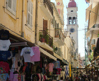 Korfu - Korfu város - sétáló utca 