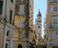 Korfu - Korfu város - sétáló utca Korfu - Korfu város - sétáló utca